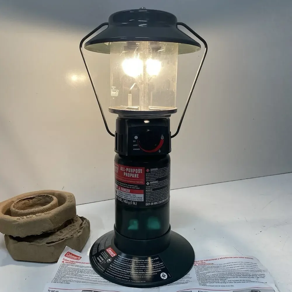 Vintage Coleman Propane Mantle Lantern Electronic Ignition 5154B700T USA Made